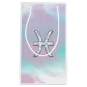 Pisces Zodiac Symbol Pastel Moeder van parelstijl Klein Cadeauzakje (Voorkant)