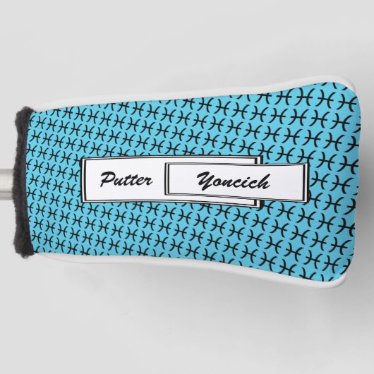 Pisces Zodiac Symbol Standard van Kenneth Yoncich Golfheadcover (Voorkant)