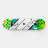 Pisces Zodiac Symbol Standard van Kenneth Yoncich Skateboard (Horizontaal)