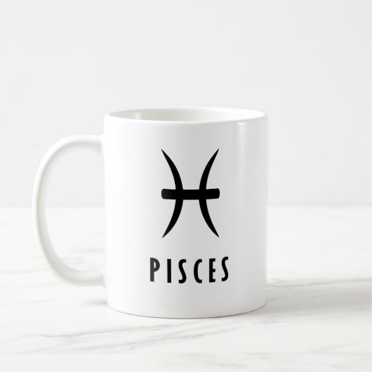 Pisces zodiac-teken koffiemok (Links)