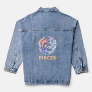 Pisces Zodiac - Veste Denim pour femmes