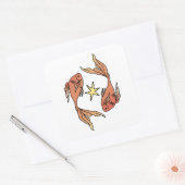 Pisces Zodiac Vierkante Sticker (Envelop)