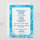 Piscine 17ème anniversaire Invitation de fête (Dos)