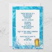 Piscine 21e anniversaire Invitation de fête (Dos)