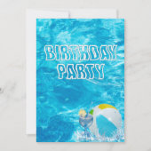 Piscine Anniversaire Invitation (Devant)