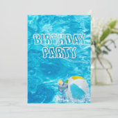 Piscine Anniversaire Invitation (Debout devant)