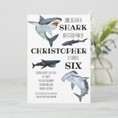 Piscine aux requins Invitation à la fête d'anniver (Debout devant)