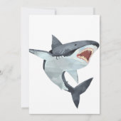 Piscine aux requins Invitation à la fête d'anniver (Dos)