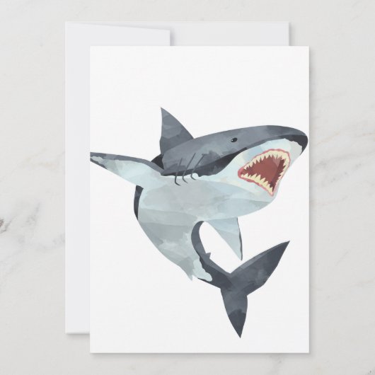 Piscine aux requins Invitation à la fête d'anniver (Dos)