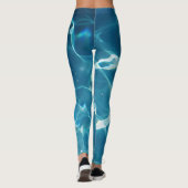 Piscine Bleue Aqua Motif Eau Leggings (Dos)