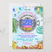 Piscine colorée BBQ Anniversaire Fête Invitation (Devant)