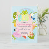 Piscine Crème glacée Baby shower Invitation (Debout devant)