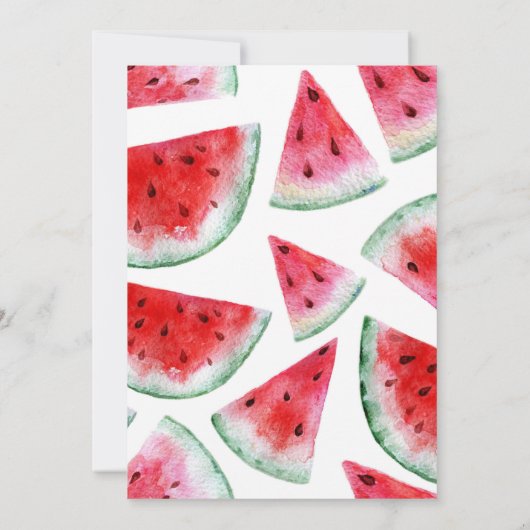 Piscine de pastèque Invitation d'anniversaire (Dos)