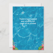 Piscine de vache Invitation fête d'anniversaire (Dos)