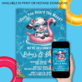 Piscine de vache Invitation fête d'anniversaire