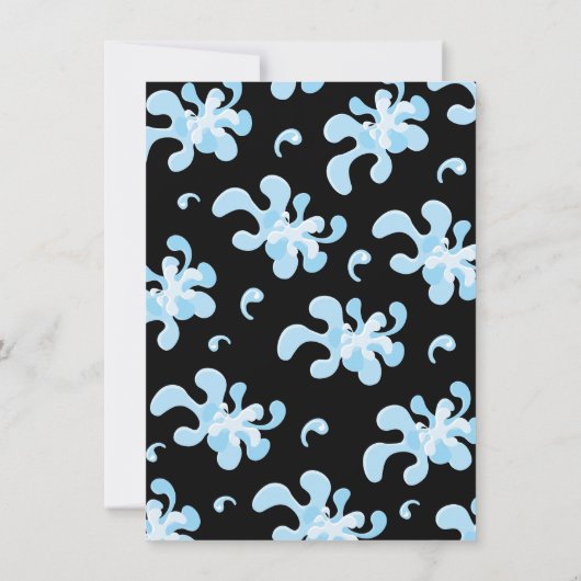 Piscine d'eau fêter les invitations d'anniversaire (Dos)