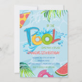 Piscine d'été Fête Anniversaire Invitation (Devant)