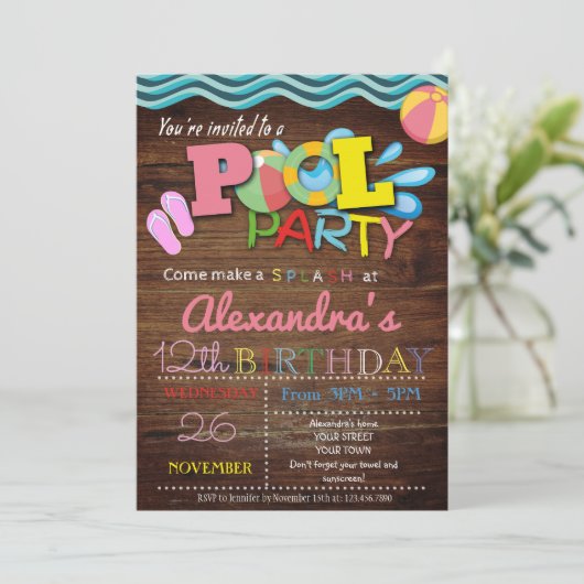 PISCINE D'ÉTÉ INVITATION (Debout devant)
