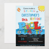 PISCINE D'ÉTÉ INVITATION | PISCINE ANNIVERSAIRE (Devant / Derrière)