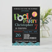 PISCINE D'ÉTÉ INVITATION | PISCINE ANNIVERSAIRE (Debout devant)