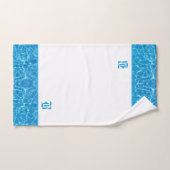Piscine eau bleu turquoise & calligraphie (Serviette à main)