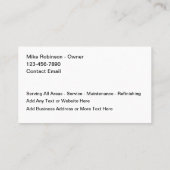 Piscine Eau Cartes de visite à thème (Dos)