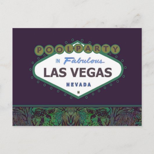 PISCINE FÊTE À Las Vegas Carte Postale (Devant)