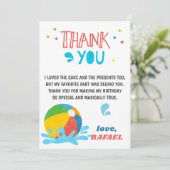 Piscine fête anniversaire garçon fille Carte de re (Debout devant)