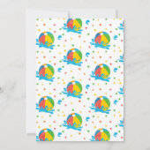 Piscine fête anniversaire garçon fille Carte de re (Dos)