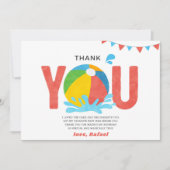 Piscine fête anniversaire garçon fille Carte de re (Devant)