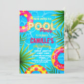 Piscine Fête Anniversaire Invitation (Debout devant)