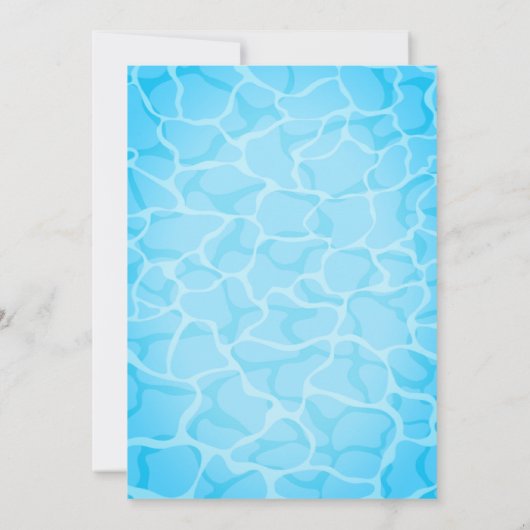 Piscine Fête Anniversaire Invitation (Dos)