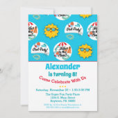 Piscine Fête Anniversaire Invitation Piscine Été (Devant)