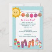 Piscine fête anniversaire Invitations (Devant)