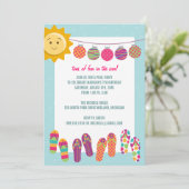 Piscine fête anniversaire Invitations (Debout devant)