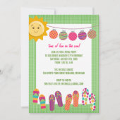 Piscine fête anniversaire Invitations (Devant)