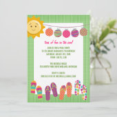 Piscine fête anniversaire Invitations (Debout devant)