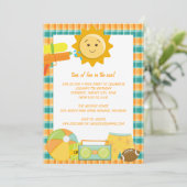 Piscine fête anniversaire Invitations (Debout devant)