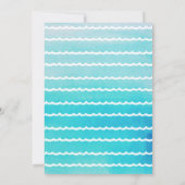 Piscine fêté été fille Anniversaire invitation (Dos)