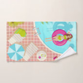 Piscine fille en bikini plage d'été (Serviette à main)