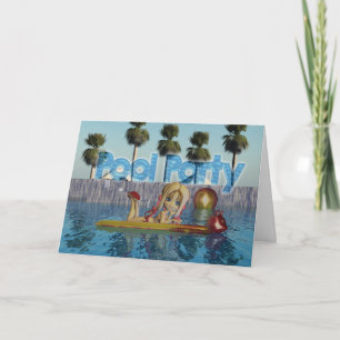 Piscine Invitation with Moonies Cutie Pie