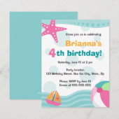 Piscine ou invitation de plage agréable et amusant (Devant / Derrière)