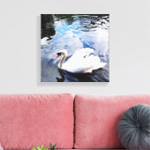 PISCINE SWAN toile étirée Impression (Insitu(Salon))