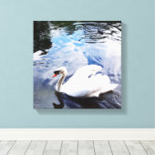 PISCINE SWAN toile étirée Impression (Insitu (Plancher de Bois))