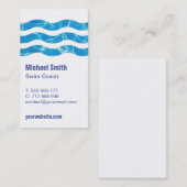 Piscine Vagues Carte de visite Coach (Devant / Derrière)