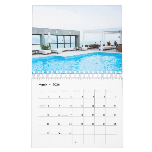 Piscines | Calendrier de l'entreprise Pool Service (Mar 2026)