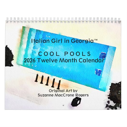 Piscines Cool - Calendrier d'art de 12 mois pour 2 (Protection)