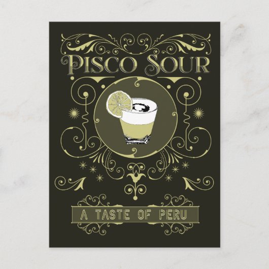 Pisco Sour Briefkaart (Voorkant)