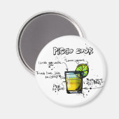 Pisco Sour Cocktail Recipe Magneet (Voorkant / Achterkant)