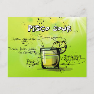 Pisco Sour Drink- Cocktailgeschenk Briefkaart